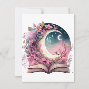 Cartão De Notas Design para Amantes de Livros de Fantasia