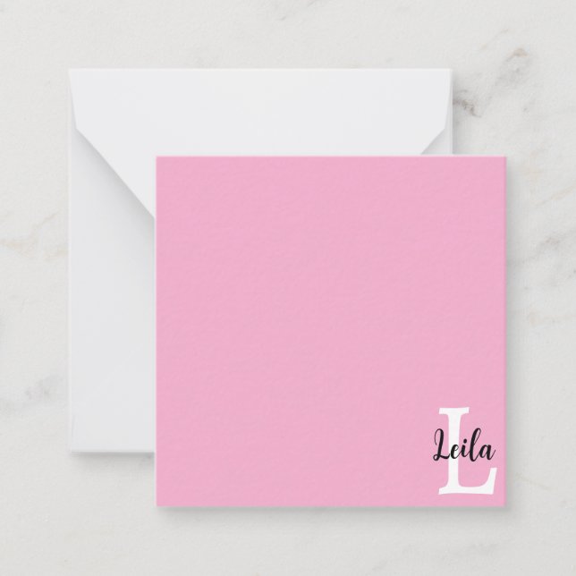 Cartão De Notas Design Personalizado com Nome em Letra de Forma co (Frente)