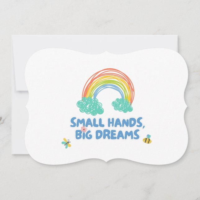Cartão De Notas Dia das crianças felizes Mãos Pequenas, Grandes So (Frente)