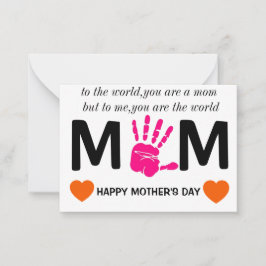 Cartão De Notas Dia das Mães Imprimível