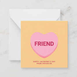 Cartão De Notas Dia de os namorados cardíaco de conversa em laranj