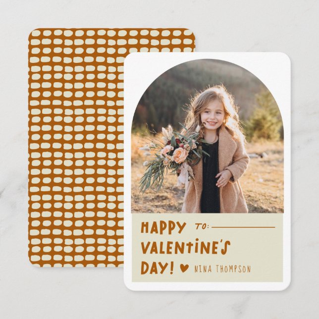 Cartão De Notas Dia de os namorados de Sala de Foto para Crianças  (Frente/Verso)