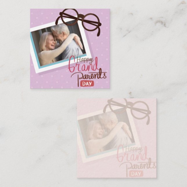 CARTÃO DE NOTAS DIA DOS AVÓS FELIZES DE PURPEL (Frente/Verso)
