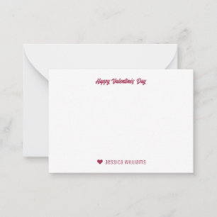 Cartão De Notas Dia dos Namorados Coração Fofo Padrão Cupido Arco 