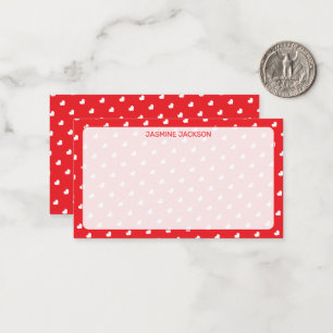 Cartão De Notas Dia dos Namorados Corações Felizes Padrão de Amor 