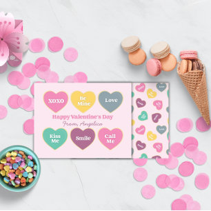 Cartão De Notas Dia dos Namorados Doces Corações Design