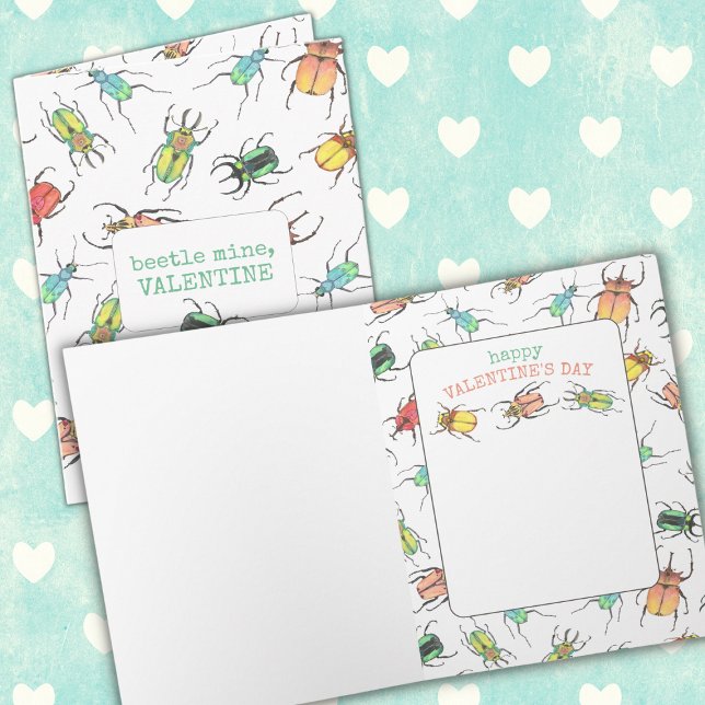 Cartão De Notas Dia dos Namorados Love Bug (Criador carregado)