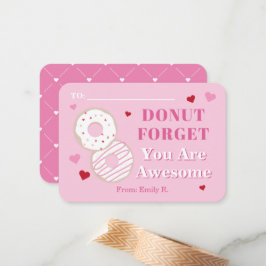 Cartão De Notas Dias de os namorados de sala de aula Rosquinha inc