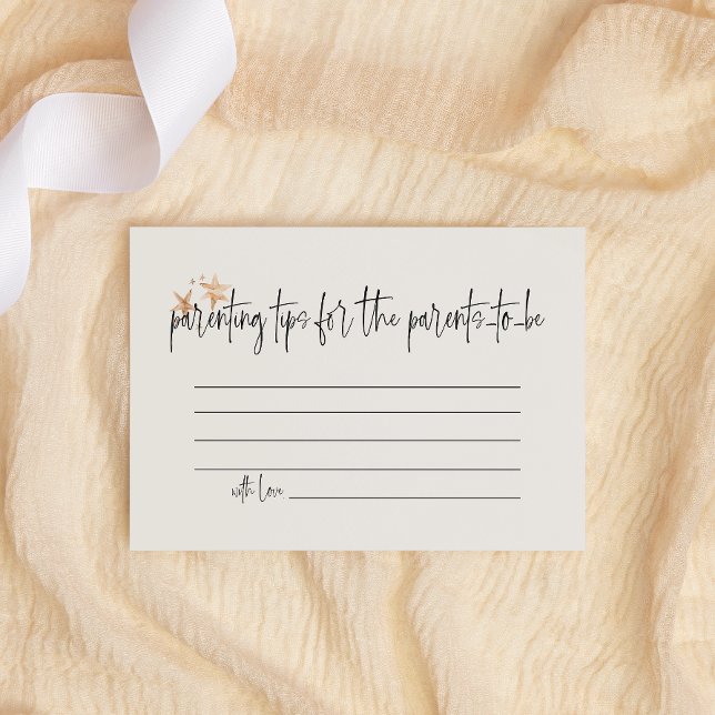 Cartão De Notas Dicas de Parentalidade de Chá de fraldas para Anim (Criador carregado)