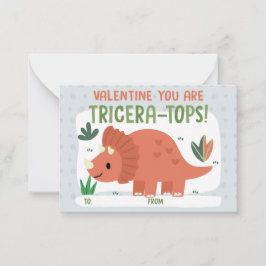Cartão De Notas Dinosaur Classroom Valentine's Day Card