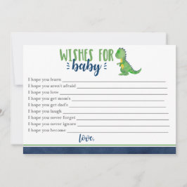 Cartão De Notas Dinossauro Deseja Bebê