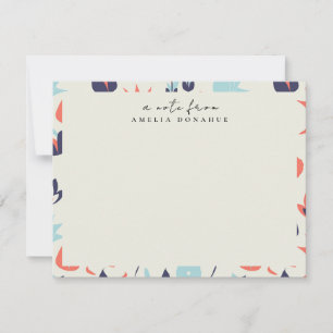 Cartão De Notas Ditzy Floral Padrão Personalizado Papel de Carta