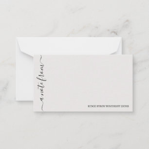 Cartão De Notas Do Desktop Simple Elegant Notecard
