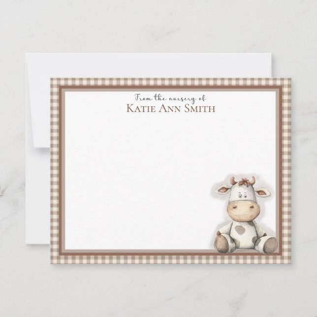 Cartão De Notas Do Enfermeiro Do Chá de fraldas Obrigado Notecard (Frente)