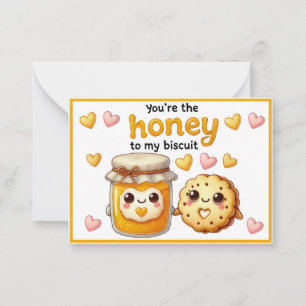 Cartão De Notas Doce Kawaii Mel e Biscoitos