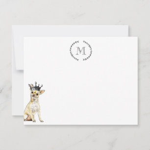 Cartão De Notas Dog Lover Chihuahua Personalizado Real
