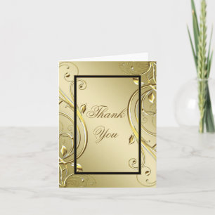 Cartão De Notas Dourado 50º aniversário do casamento Obrigado