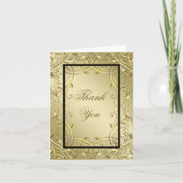 Cartão De Notas Dourado 50º aniversário do casamento Obrigado