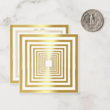 Dourado efeito 3d elegante quadrado branco esquadr