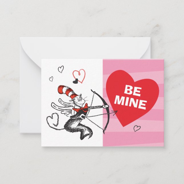 Cartão De Notas Dr. Seuss Valentine's Day | Be My Valentine (Frente)