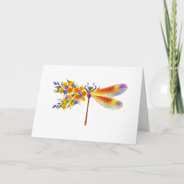 Cartão De Notas Dragonfly Amarelo (Frente)