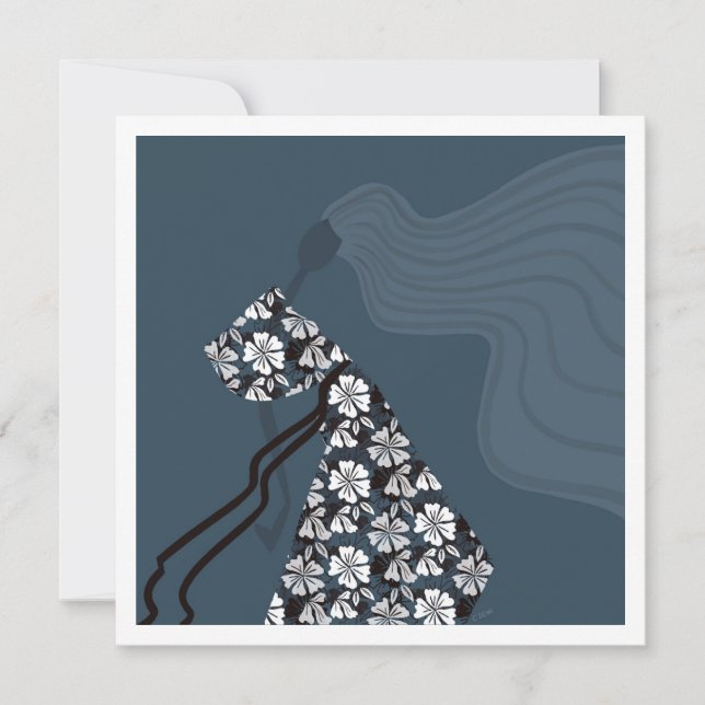 Cartão De Notas Dramatic Silhouette Elegant Glam Fashion Art Card (Frente)