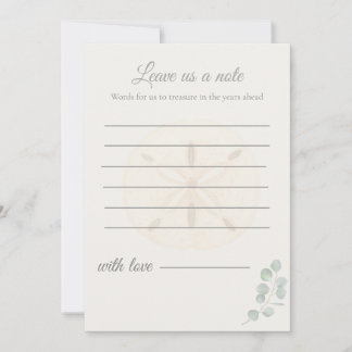 Cartão De Notas Driftwood Garden Wedding Message Cards |