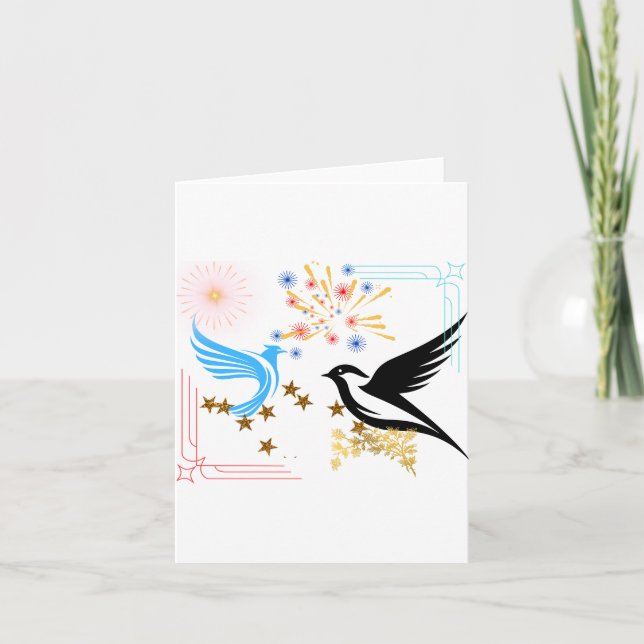Cartão De Notas Duas Aves Majestosas (Frente)