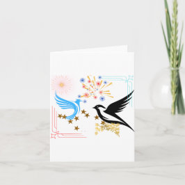 Cartão De Notas Duas Aves Majestosas