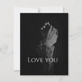 Cartão De Notas Duas Mãos de Mulher Detidas por Um Homem