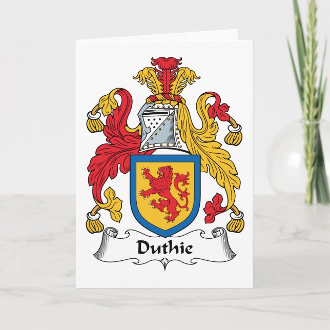 Cartão De Notas Duthie Family Crest (Frente)