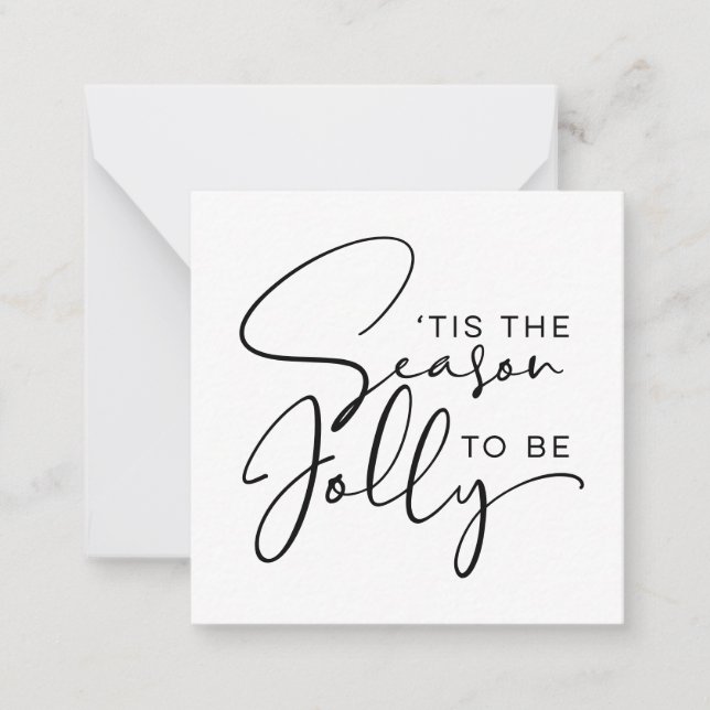 Cartão De Notas É a Época de Ser Alegre Festa (Frente)