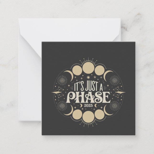 Cartão De Notas É apenas uma lua lunar de 2025 com Eclipse Solar d (Frente)