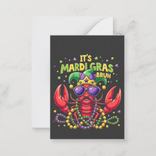 Cartão De Notas É Mardi Gras Bruh Camarão Engraçado Nova Orleans
