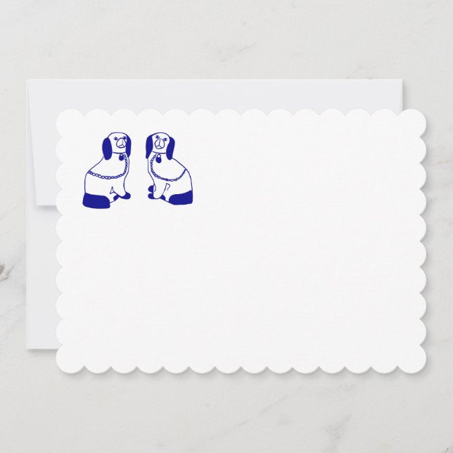 Cartão de Notas e Papel de carta para Cães do Staf (Frente)