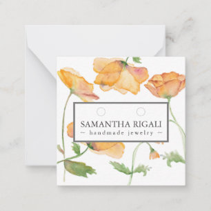Cartão De Notas Ecrã do Colar Laranja da Flor