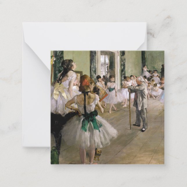 Cartão De Notas Edgar Degas - A Classe da Dança (Frente)