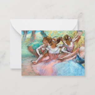 Cartão De Notas Edgar Degas - Quatro Ballerinas no Palco