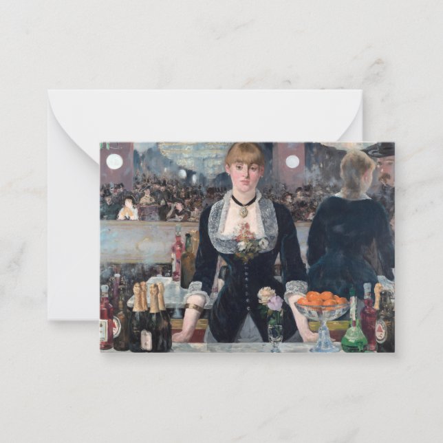 Cartão De Notas Edouard Manet - Um Bar na Folies-Bergere (Frente)
