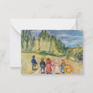 Cartão De Notas Edvard Munch - A Floresta de Contos de Fadas