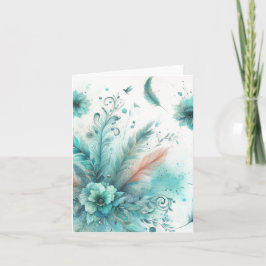 Cartão De Notas Efêmeras Aquarelas Antigas em Branco