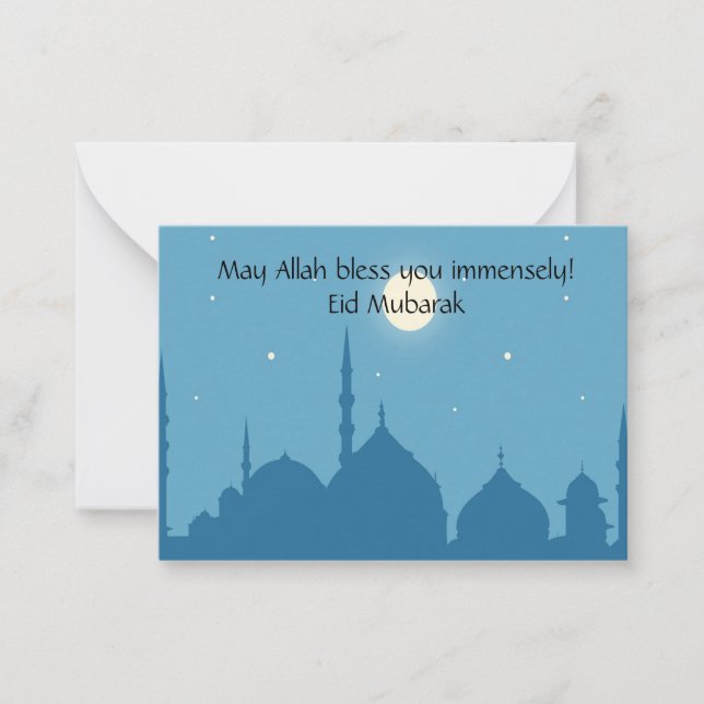 Cartão De Notas Eid Mubarak (Frente)