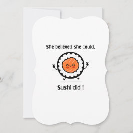 Cartão De Notas Ela Acreditava Que Podia Sushi Não Era Engraçado.