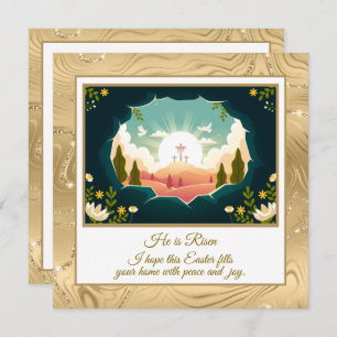 Cartão De Notas Ele Está Risado" Felz pascoa - Religioso Personali