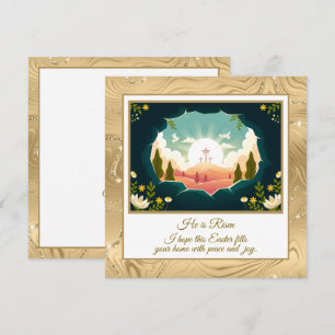 Cartão De Notas Ele Ressuscitou" Feliz Páscoa - Religioso Personal