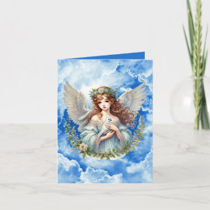 Cartão De Notas Elegant Angel adicione sua própria mensagem