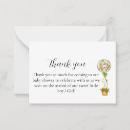 Cartão De Notas Elegant Hello Baby Shower Thank You Card
