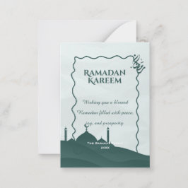 Cartão De Notas Elegant Ramadan Kareem Personalized Islamic Greeti