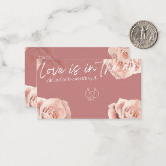 Cartão De Notas Elegant Rose Wedding invitation-Love is in the Air
