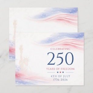 Cartão De Notas Elegante 250º Dia da Independência Americana 4 de 